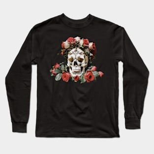 Flowery skull Long Sleeve T-Shirt